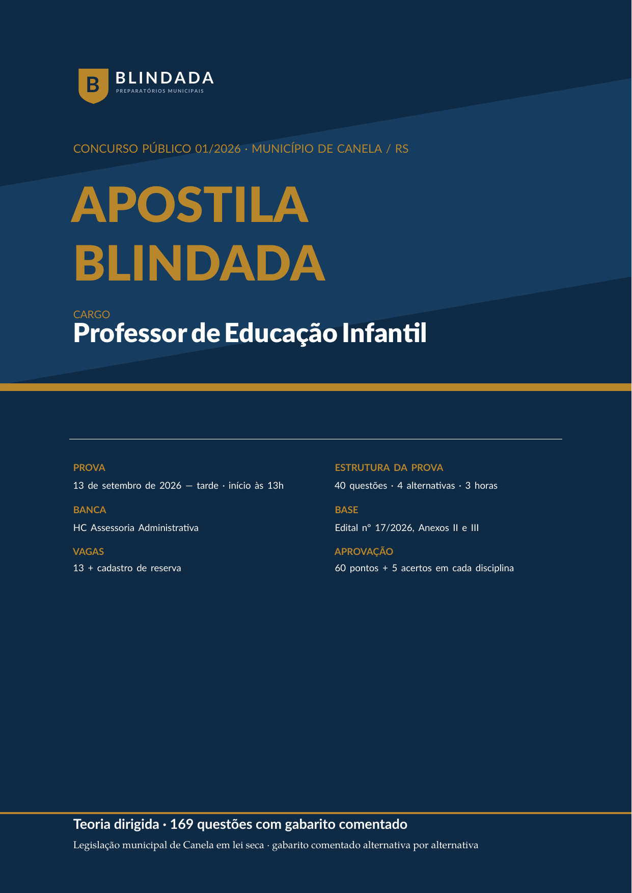 Apostila Blindada para Professor de Educação Infantil de Canela