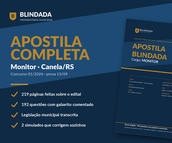 Apostila Blindada para Monitor de Canela