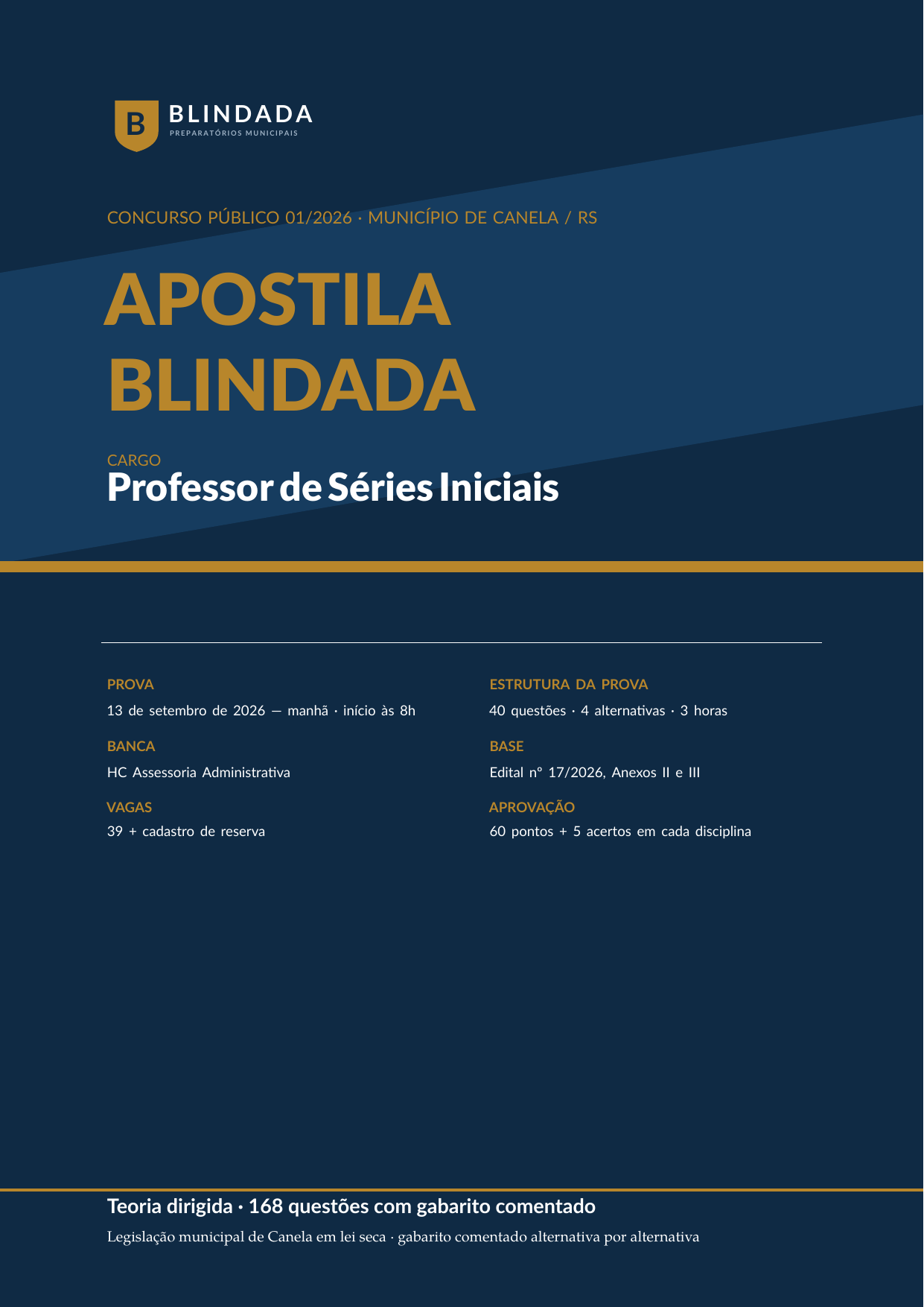Apostila Blindada para Professor de Séries Iniciais de Canela